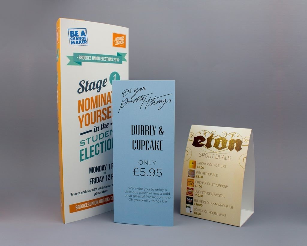 Table Tents Printing Preston